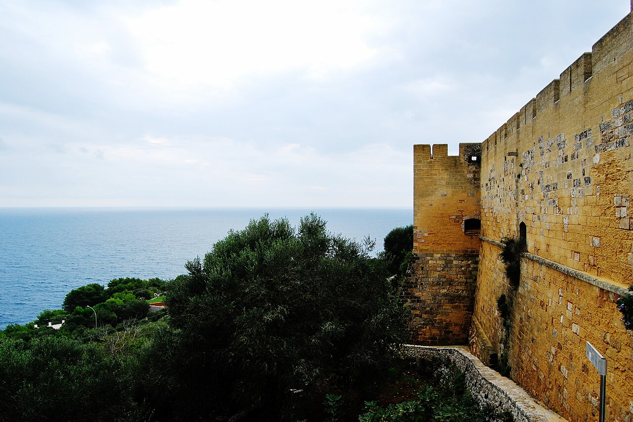 The fortified walls of Castro above the sea